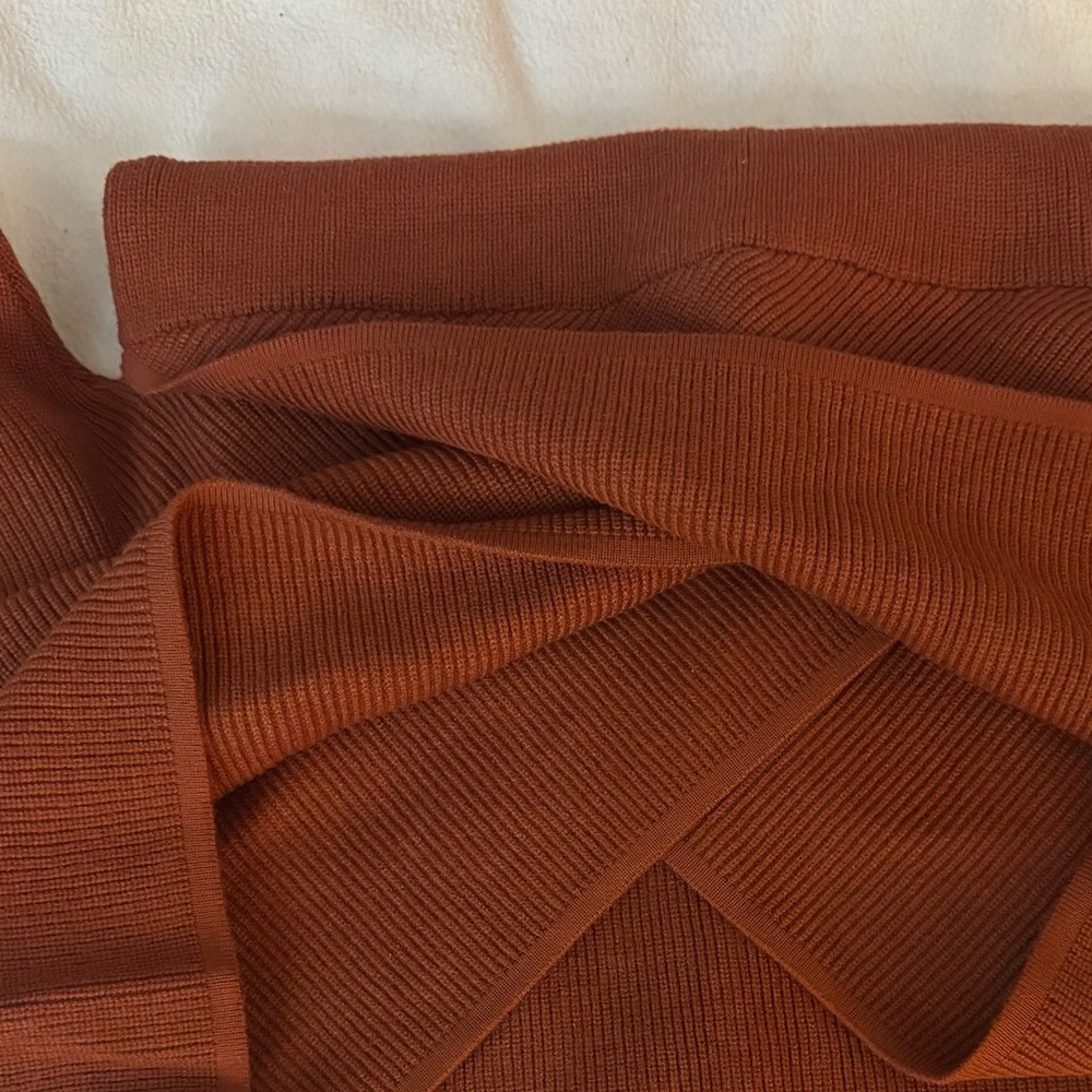 Rust orange long sleeve midi sweater dress | size Small | brand new - Picture 5 of 6